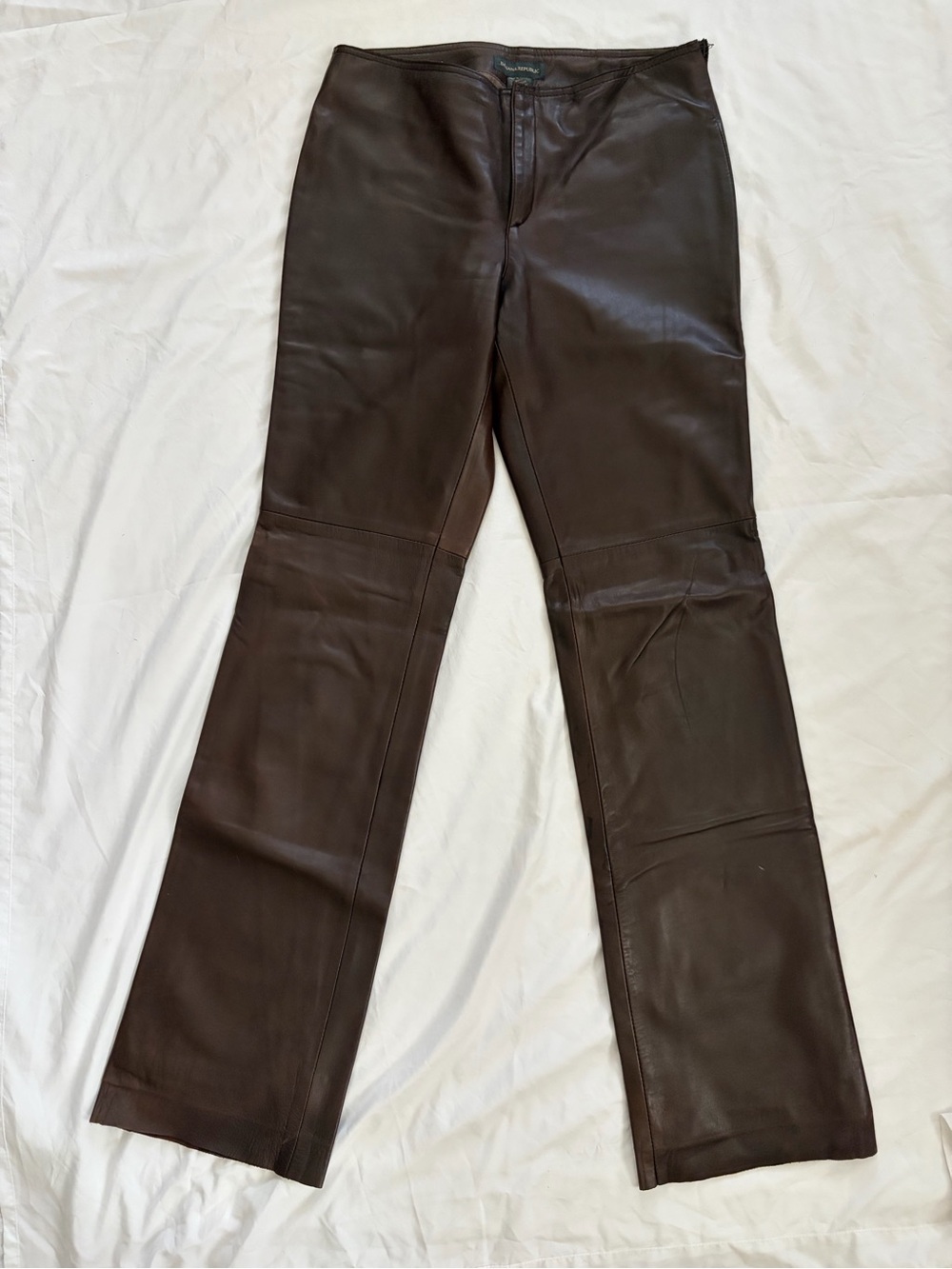 Banana Republic Dark Brown Leather Bootcut Pants
